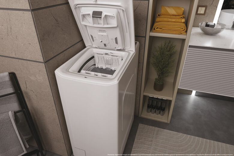 Haier THASN286TM5-S T Series 7 Lavatrice A Libera Installazione Carica Dall'alto 8 Kg, 1200 Giri, Classe A, Bianco, Inverter, Vapore, Wi-fi