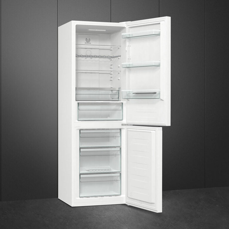 Smeg RC18WDNE Frigorifero Combinato A Libera Installazione,  No Frost, Ventilazione Multiflow, Classe E, Bianco
