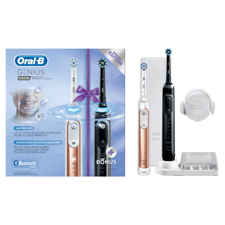 Oral-B Genius 10900N Spazzolini Elettrici Oro Rosa E Nero