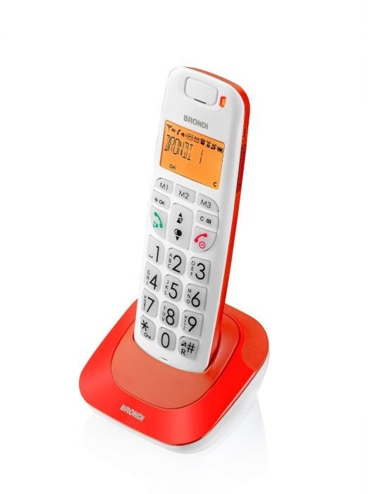 Brondi Bravo Bright Telefono DECT Identificatore di chiamata Rosso