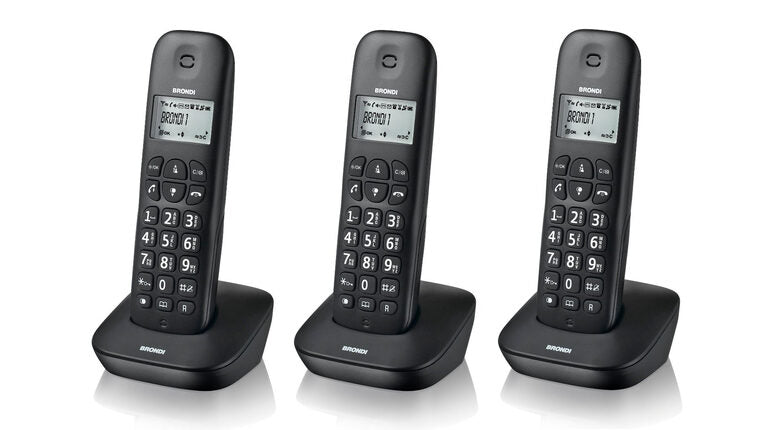 Brondi Gala Trio Telefono DECT Identificatore di chiamata Nero