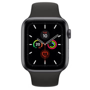Apple Watch Series 5 GPS, 44mm in alluminio grigio siderale con cinturino Sport Nero