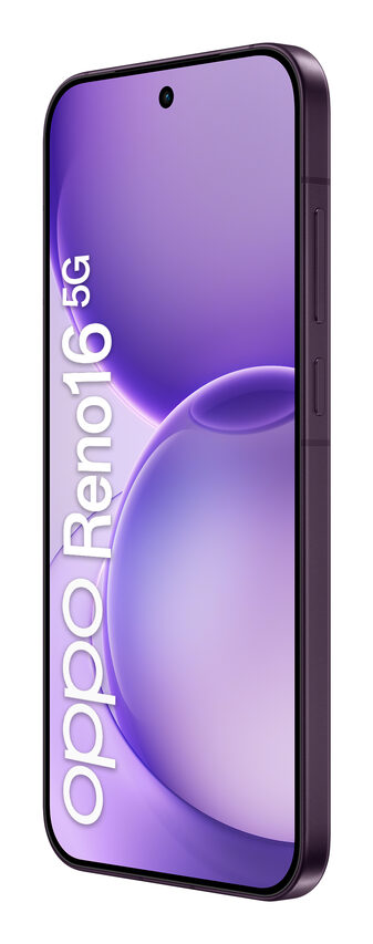 OPPO Reno16 5G AI Smartphone, Tripla fotocamera 50+50+50MP, Selfie 50MP, Display 6.32” 120HZ AMOLED FHD+, 6000mAh, RAM 8GB(Esp2GB/4GB/8GB)+ROM 512GB [Versione Italia], Purple Black