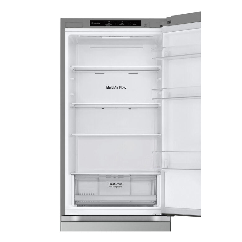 LG GBV21L0EPY Frigorifero combinato, Classe E, 344L, Door Cooling, Smart Diagnosis, Total No Frost | Prime Silver