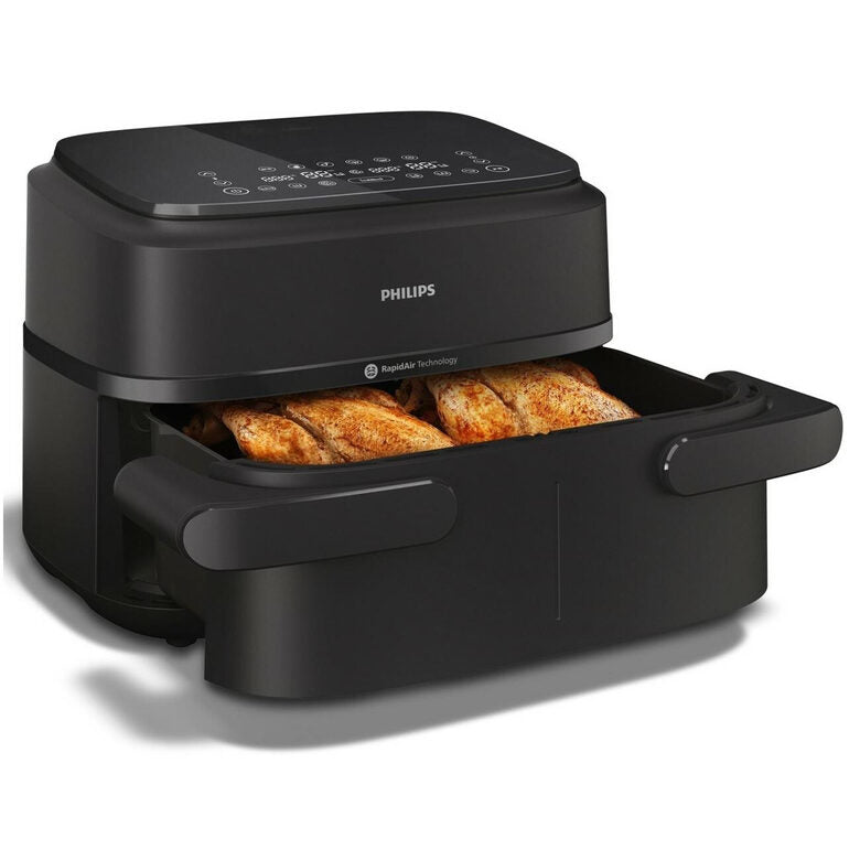 Philips Serie 1000 Airfryer con cestello flexi/doppio, friggitrice ad aria da 7.1L, 10 metodi di cottura, App per ricette NA150/00