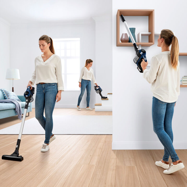 Bosch Serie 6 BBS611PCK aspirapolvere senza filo Blu, Argento Senza sacchetto