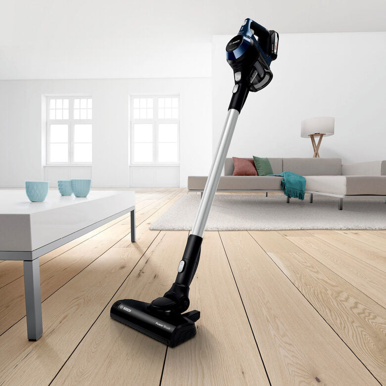 Bosch Serie 6 BBS611PCK aspirapolvere senza filo Blu, Argento Senza sacchetto