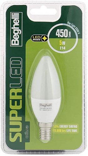 Beghelli Oliva Super LED E14 Lampadina a risparmio energetico 5 W F