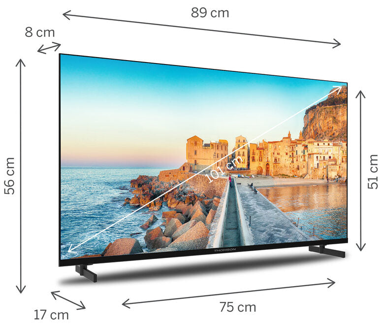 THOMSON LCD 40FG2S15 NERO SMART40 FHD SMART GOOGLE FRAMELESS DVB-TT2CSS2