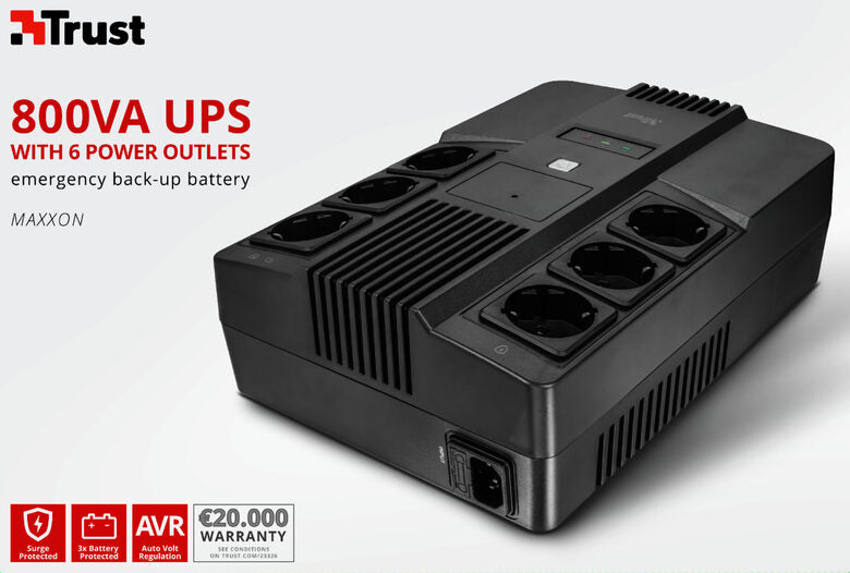Trust Maxxon 0,8 kVA 6 presa(e) AC