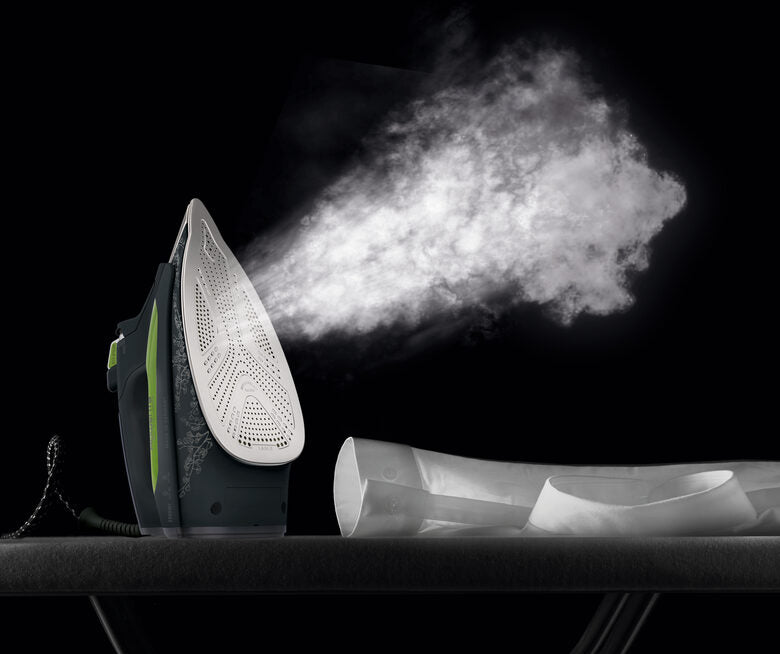 Rowenta Eco Intelligence DW6030 Ferro da Stiro a Vapore, 2500 W, Plastica, Nero/Verde