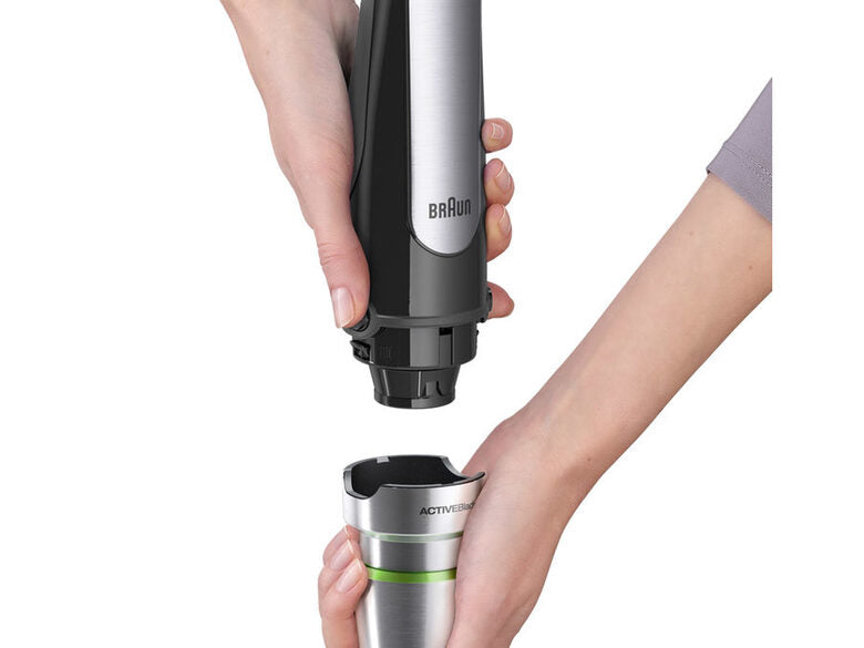 Braun MQ 7025X 0,6 L Frullatore ad immersione 1000 W Nero, Acciaio inossidabile