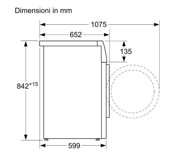 Bosch WTH83007II Asciugatrice Libera installazione Caricamento frontale Bianco