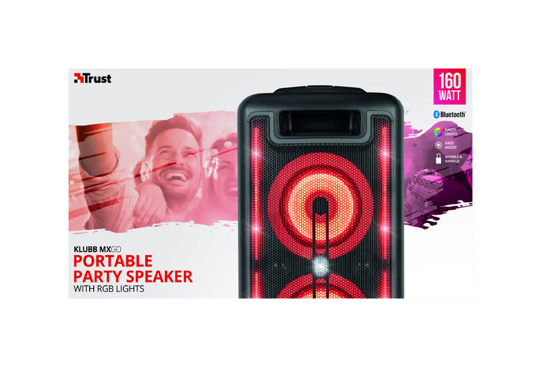 Trust 23492 altoparlante portatile Altoparlante portatile stereo Nero 80 W