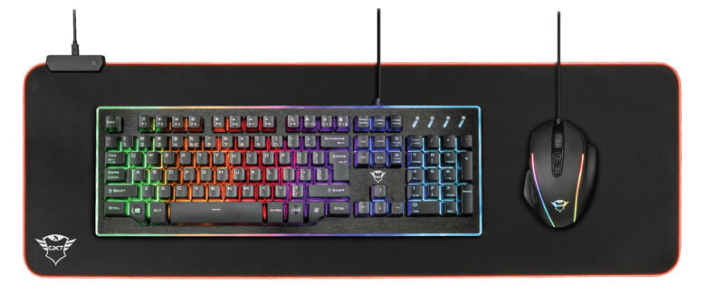 Trust GXT 764 Glide-Flex XXL RGB Tappetino per mouse per gioco da computer Nero