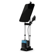 Rowenta Ixeo Power QR2021, Caldaia ad alta pressione, Asse da stiro integrata a 3 posizioni, Igienizza, Vapore verticale per indumento 1,1 L Nero, Blu 2170 W