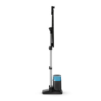 Rowenta Ixeo Power QR2021, Caldaia ad alta pressione, Asse da stiro integrata a 3 posizioni, Igienizza, Vapore verticale per indumento 1,1 L Nero, Blu 2170 W