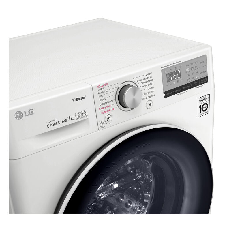 LG F2WV4S7S0E Lavatrice Slim Intelligente AIDD 7kg Vapore 1200 Giri/min Carica frontale Classe E