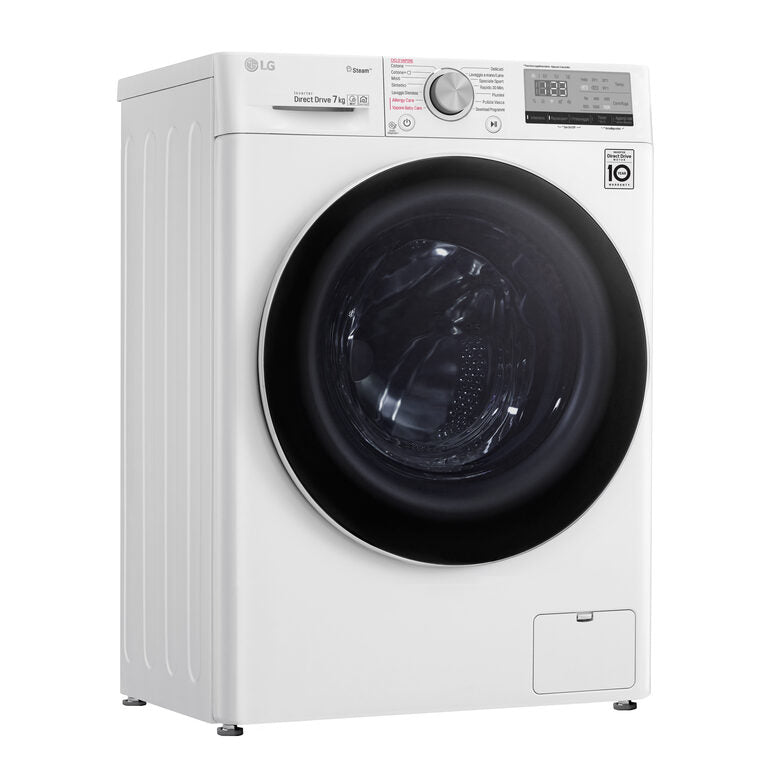 LG F2WV4S7S0E Lavatrice Slim Intelligente AIDD 7kg Vapore 1200 Giri/min Carica frontale Classe E