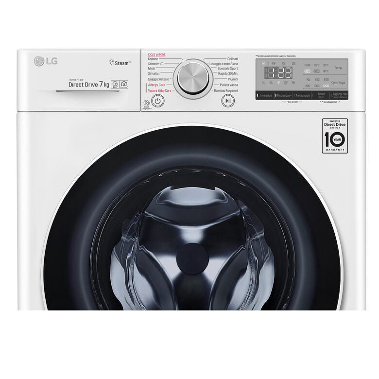 LG F2WV4S7S0E Lavatrice Slim Intelligente AIDD 7kg Vapore 1200 Giri/min Carica frontale Classe E