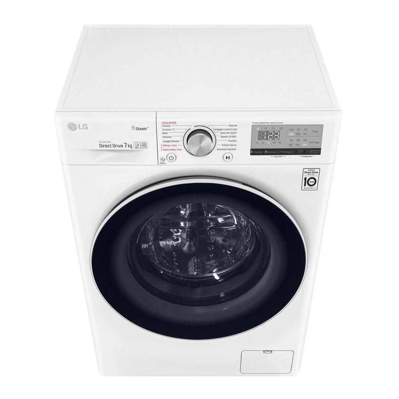 LG F2WV4S7S0E Lavatrice Slim Intelligente AIDD 7kg Vapore 1200 Giri/min Carica frontale Classe E