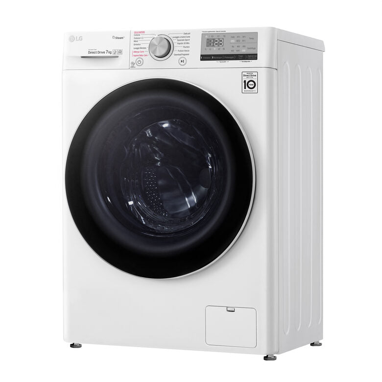 LG F2WV4S7S0E Lavatrice Slim Intelligente AIDD 7kg Vapore 1200 Giri/min Carica frontale Classe E