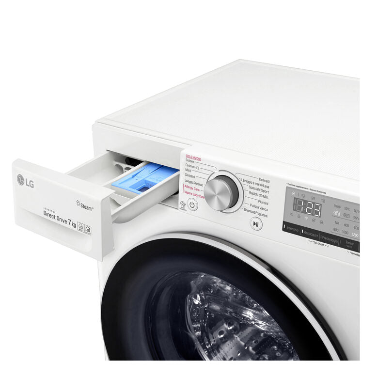 LG F2WV4S7S0E Lavatrice Slim Intelligente AIDD 7kg Vapore 1200 Giri/min Carica frontale Classe E