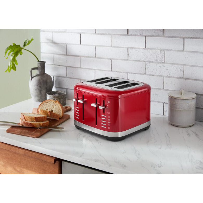 KitchenAid 5KMT4109EER Tostapane 4 fetta/e 1640 W Rosso, Acciaio inox