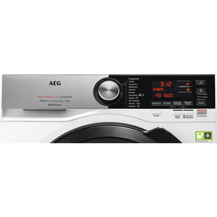 AEG L8FC96BQ lavatrice Caricamento frontale 9 kg 1600 Giri/min B Bianco