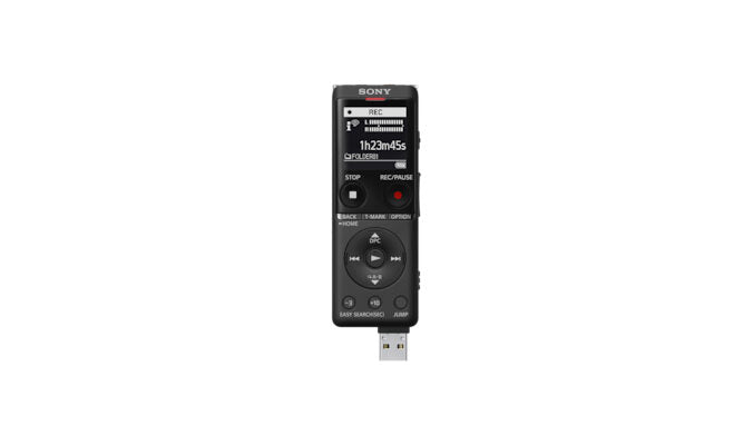 Sony ICD-UX570 Memoria interna e scheda di memoria Nero