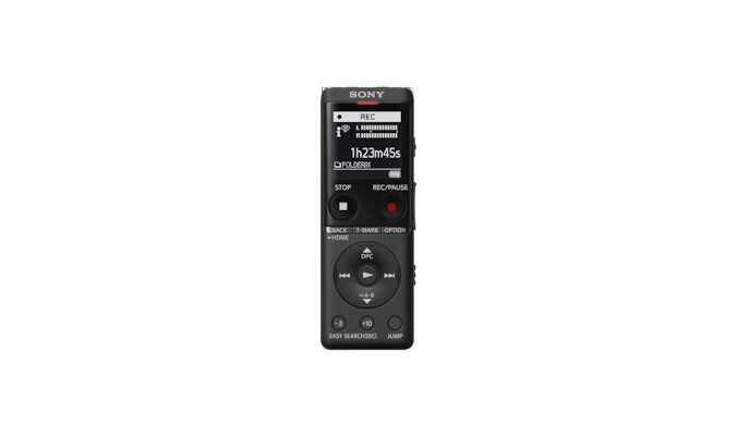 Sony ICD-UX570 Memoria interna e scheda di memoria Nero