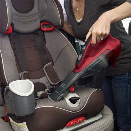 Black & Decker DVA315J aspirapolvere senza filo Ciliegio, Rosso Senza sacchetto