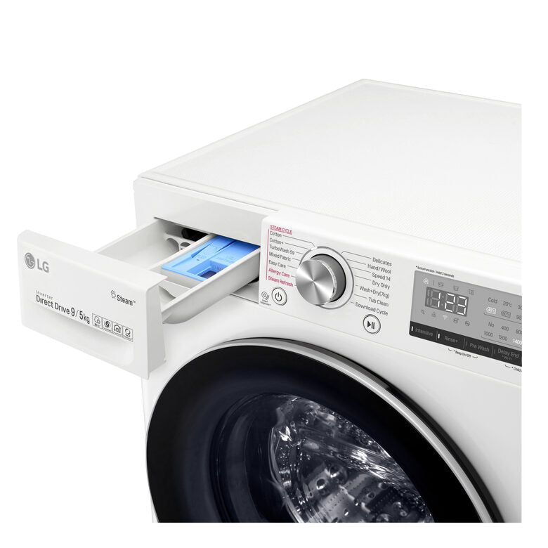 LG F4DV409S0E Lavasciuga Intelligente AIDD 9/6kg Vapore 1400 Giri/min Carica frontale Classe A