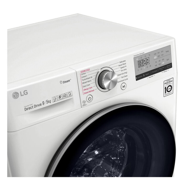 LG F4DV409S0E Lavasciuga Intelligente AIDD 9/6kg Vapore 1400 Giri/min Carica frontale Classe A