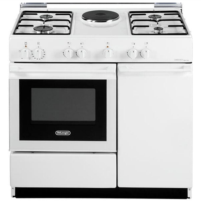 De Longhi Smart SEW8541 N EDM Cucina a Gas Libera installazione 86m 4 fuochi 7500W con 1 piastra elettrica e forno elettrico 42l Bianco