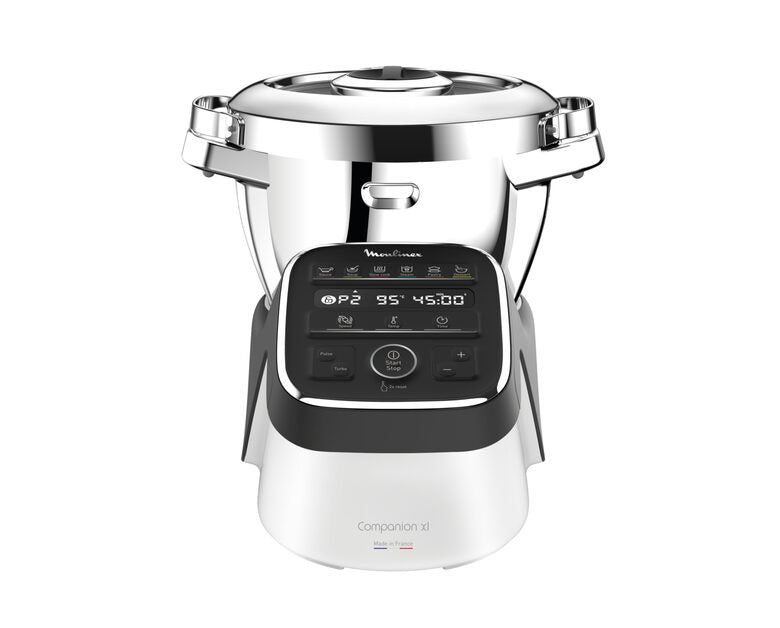 Moulinex HF8098 Companion XL, Robot da cucina multifunzione, 12 programmi automatici, 6 accessori, recipiente 3L, intervallo di temperatura da 30 °C a 150 °C, Ricettario: 300 idee per ricett