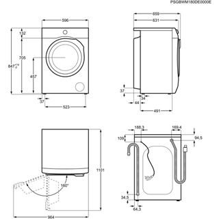 Electrolux EW6F594W lavatrice Caricamento frontale 9 kg 1400 Giri/min D Bianco
