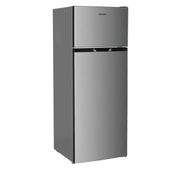 Indesit I55T0 412S Frigorifero Combinato A Libera Installazione, Luce Interna, Classe E, Acciaio Inox
