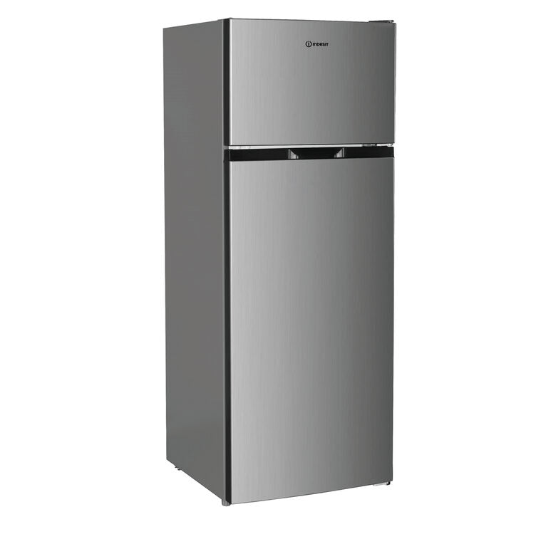 Indesit I55T0 412S Frigorifero Combinato A Libera Installazione, Luce Interna, Classe E, Acciaio Inox