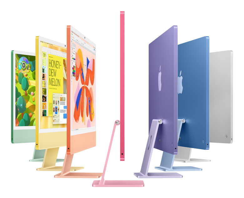 Apple iMac 24"Retina Display 4,5K, Chip M4 con CPU 8‑core, GPU 8‑core, 16GB, 256GB SSD, Argento