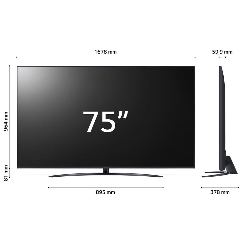LG UHD 75'' Serie UR81 75UR81006LJ, TV 4K, 3 HDMI, SMART TV