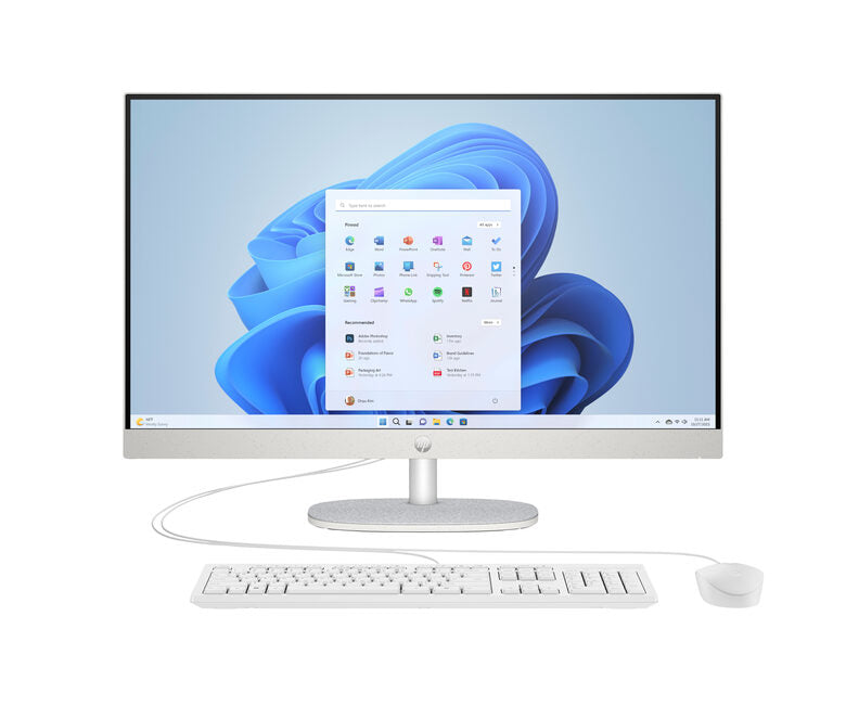 HP 27-cr0061nl Intel® Core™ i5 i5-1335U 68,6 cm (27") 1920 x 1080 Pixel PC All-in-one 16 GB DDR4-SDRAM 512 GB SSD Windows 11 Home Wi-Fi 6 (802.11ax) Bianco