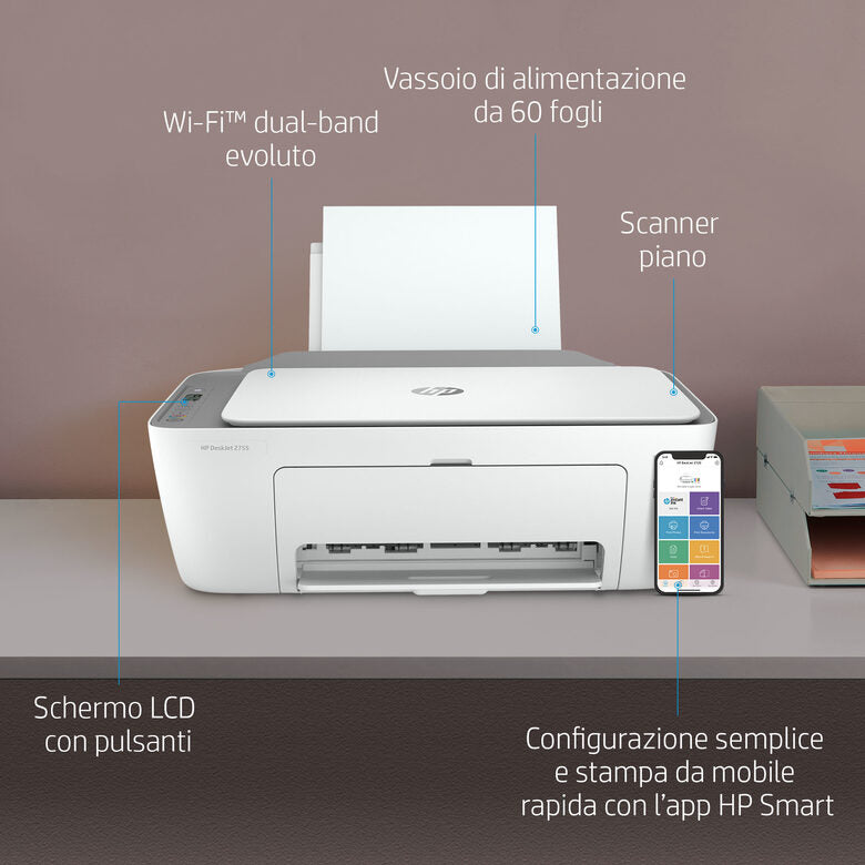 HP DeskJet 2720 Getto termico d'inchiostro A4 4800 x 1200 DPI Wi-Fi