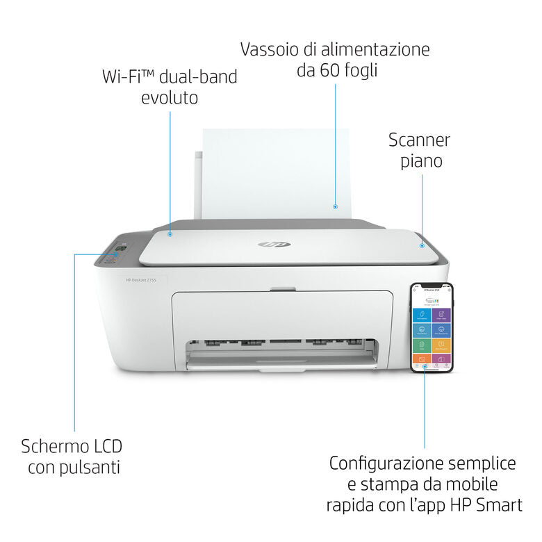 HP DeskJet 2720 Getto termico d'inchiostro A4 4800 x 1200 DPI Wi-Fi