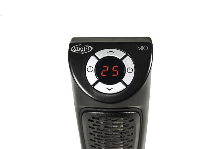 Argoclima MIO stufetta elettrica Interno Nero 350 W Riscaldatore ambiente elettrico a infrarossi
