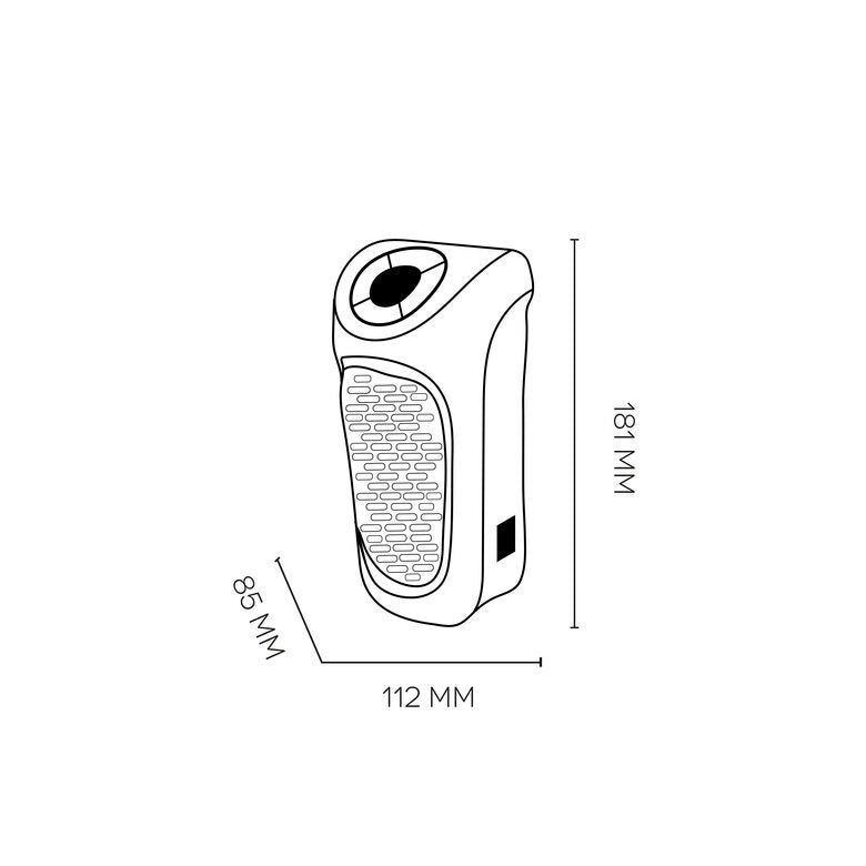 Argoclima MIO stufetta elettrica Interno Nero 350 W Riscaldatore ambiente elettrico a infrarossi