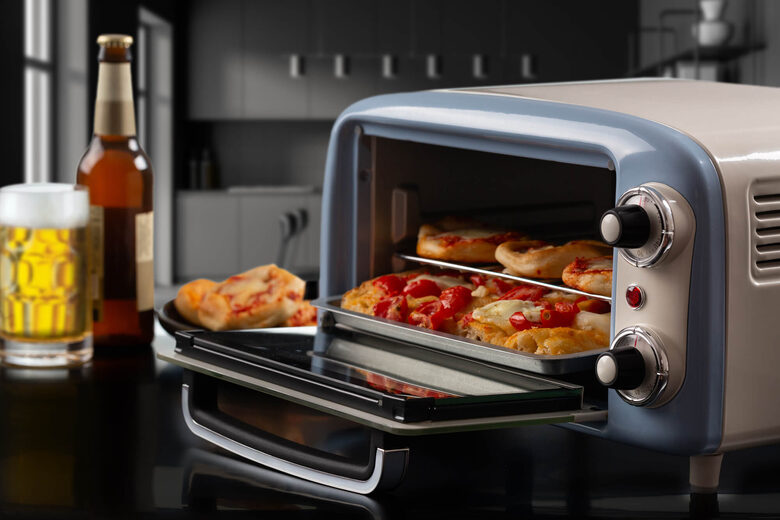 Ariete 3919 Forno Elettrico Vintage, 800W, Capacità 10L, Doppio vetro, Retrò, Celeste