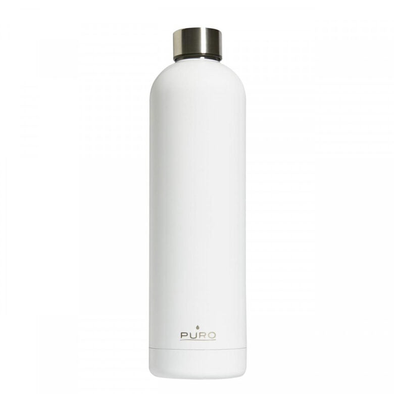 PURO Hot&Cold Glossy Uso quotidiano 1000 ml Acciaio inossidabile Bianco