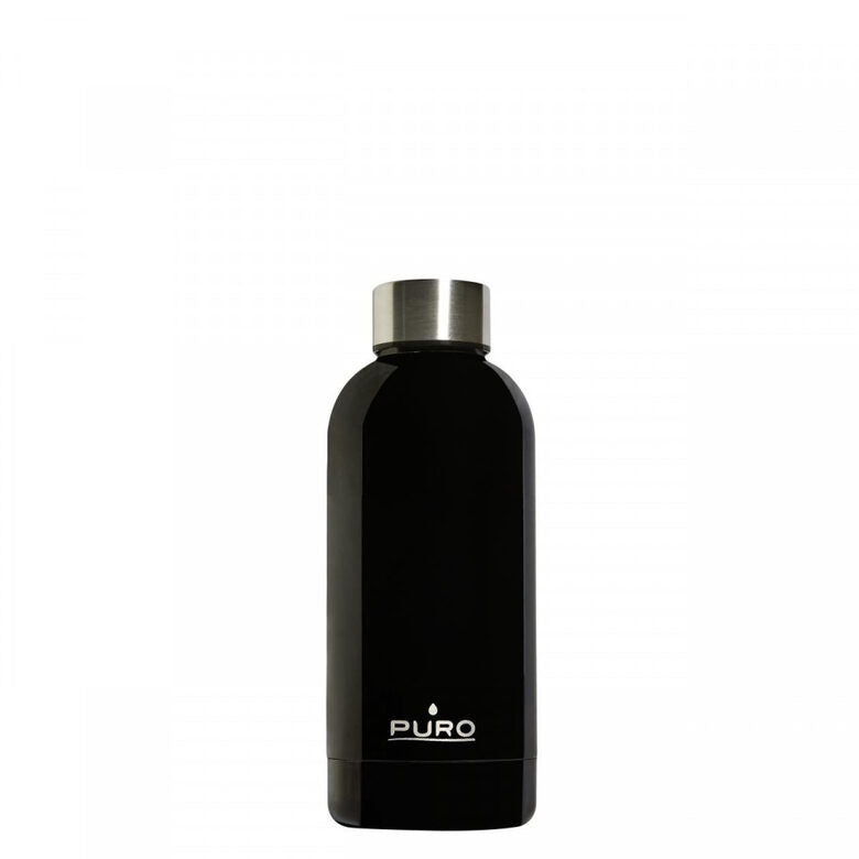 PURO Hot&Cold Glossy Uso quotidiano 350 ml Acciaio inossidabile Nero