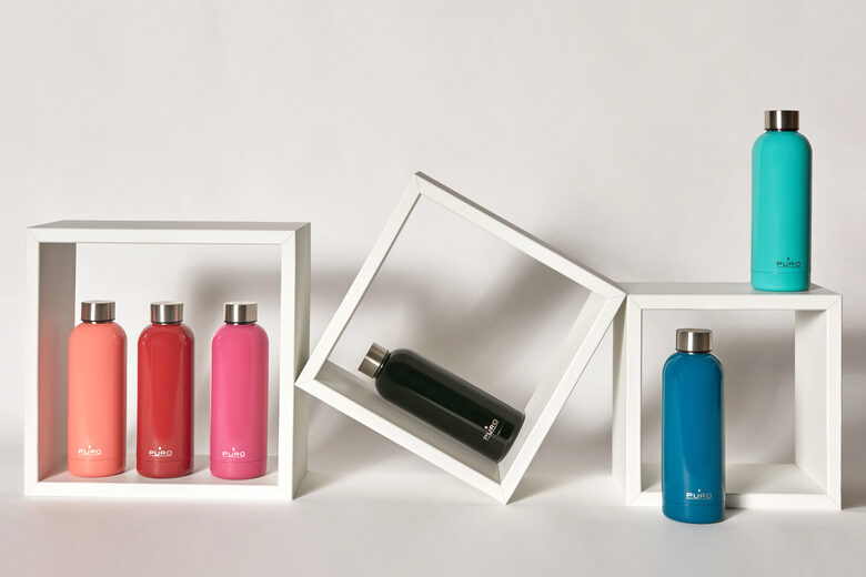 PURO Hot&Cold Glossy Uso quotidiano 500 ml Acciaio inossidabile Nero